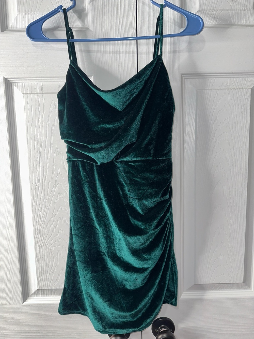 Lucy in the Sky Emerald Green Velvet Mini Dress